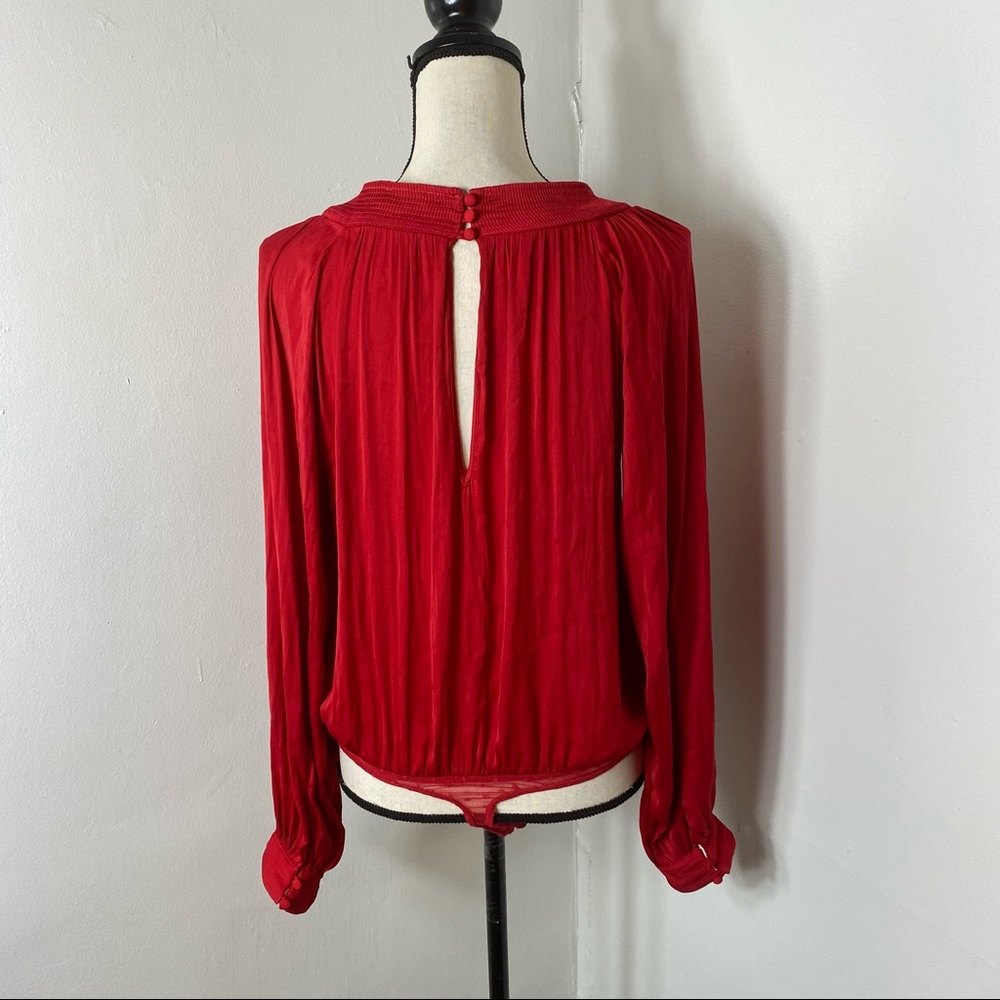 E Intimately Free People Red Long Sleeve Bodysuit XS - Picture 5 of 7